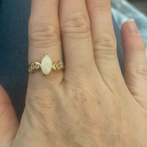 Gold and opal ring